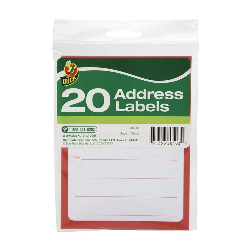Duck Brand to/from Pressure-Sensitive Address Mailing Labels, 20 Label Pack (280048) - 3 Pack - Image 2